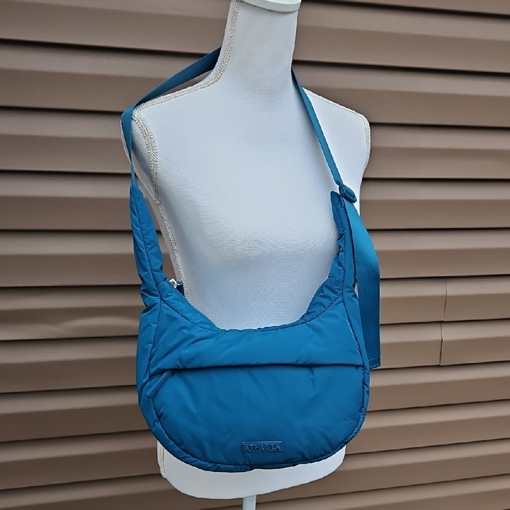 Athleta Teal Small Crossbody Hobo Bag